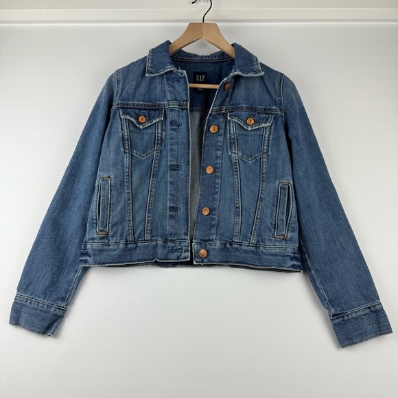 GAP Women’s Denim Jacket – Classic Medium Wash – Size Small - Picture 1 of 5
